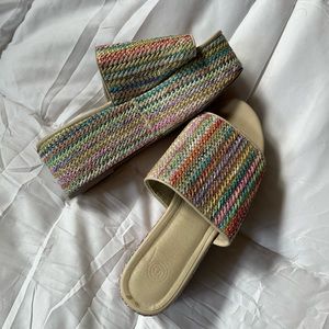 UO Angie Espadrille Platform Sandal, size 8